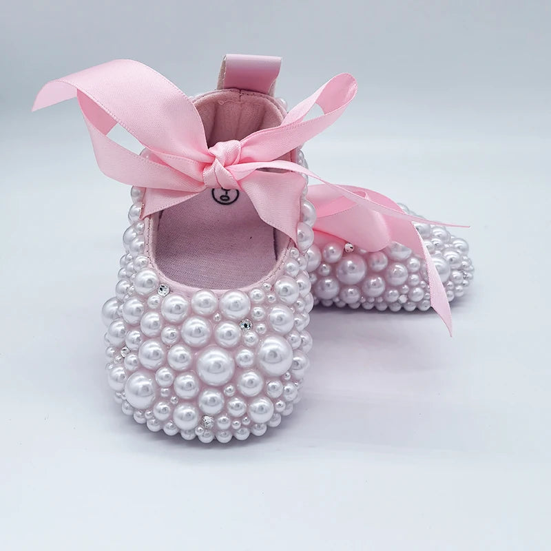 Chaussures Bébé Fille Brillantes, Cœur, Cadeau Naissance/Baptême .
