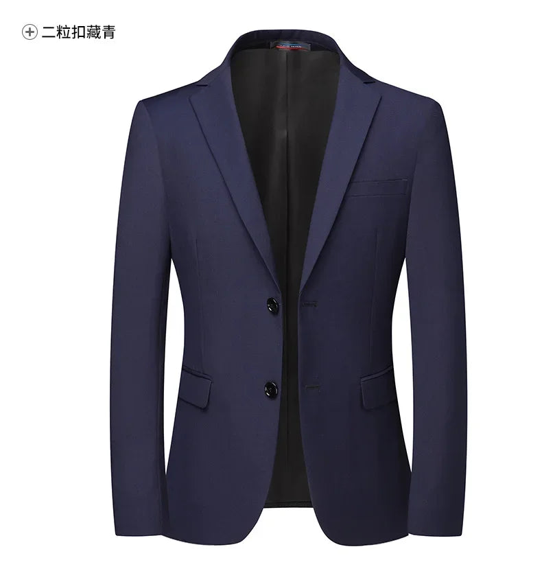Blazer homme style britannique uni, idéal travail ou cérémonie .