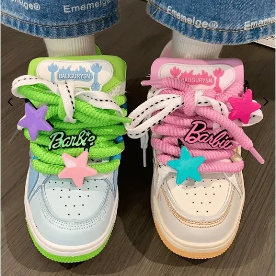 Baskets couple résine mandarine, couleurs dopamine, tendance casual