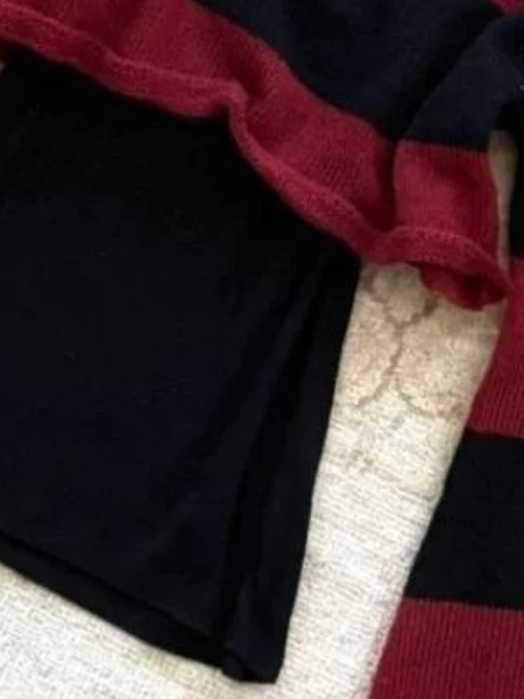 Haut Femme Tricot – Style Punk Y2K Manches Longues