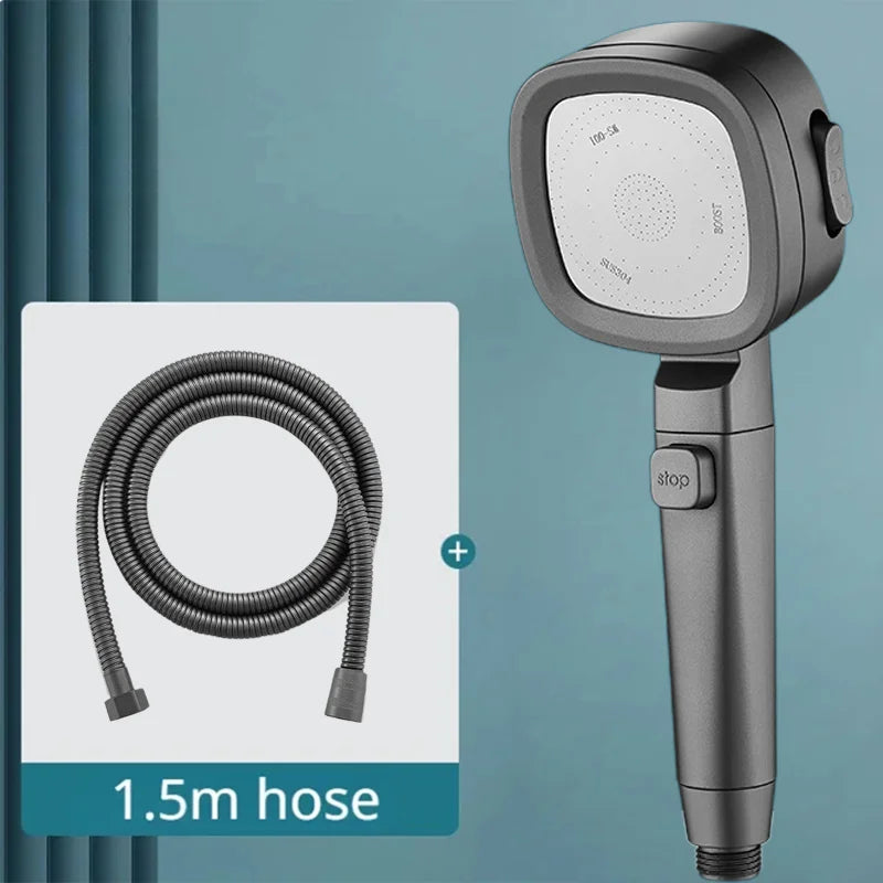 Pommeau de douche haute pression 3 modes – Économie d'eau, arrêt 1 touche, démontable et facile à installer