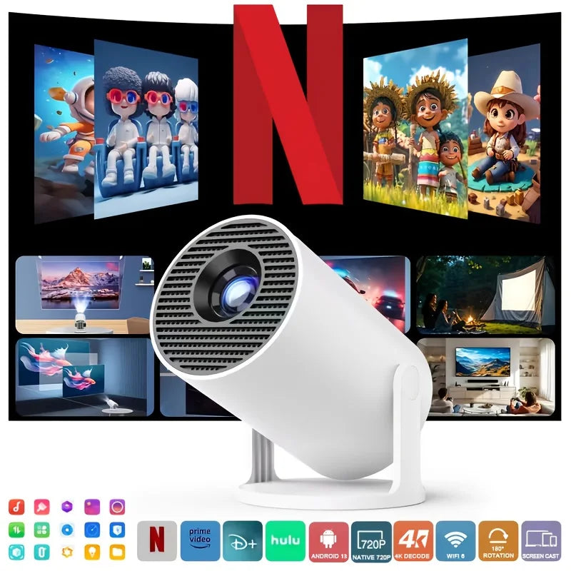 Mini Projecteur DEYSIN HY300 Plus – 4K, Android, WiFi, LED