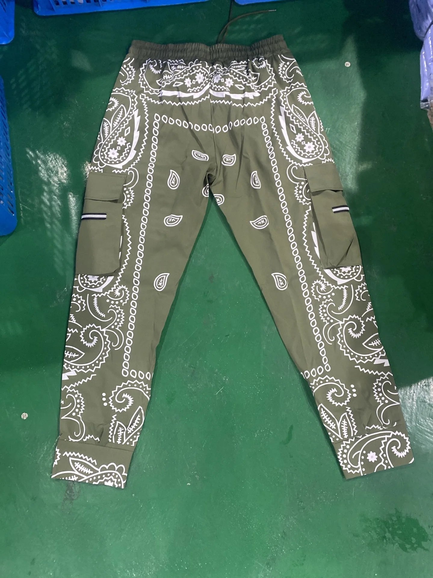 Pantalon Cargo Homme Imprimé Tendance, Coupe Ample, Mode Streetwear 4 Saisons.