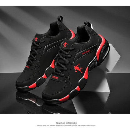 Baskets running homme cuir & maille, confort, extérieur, jogging .