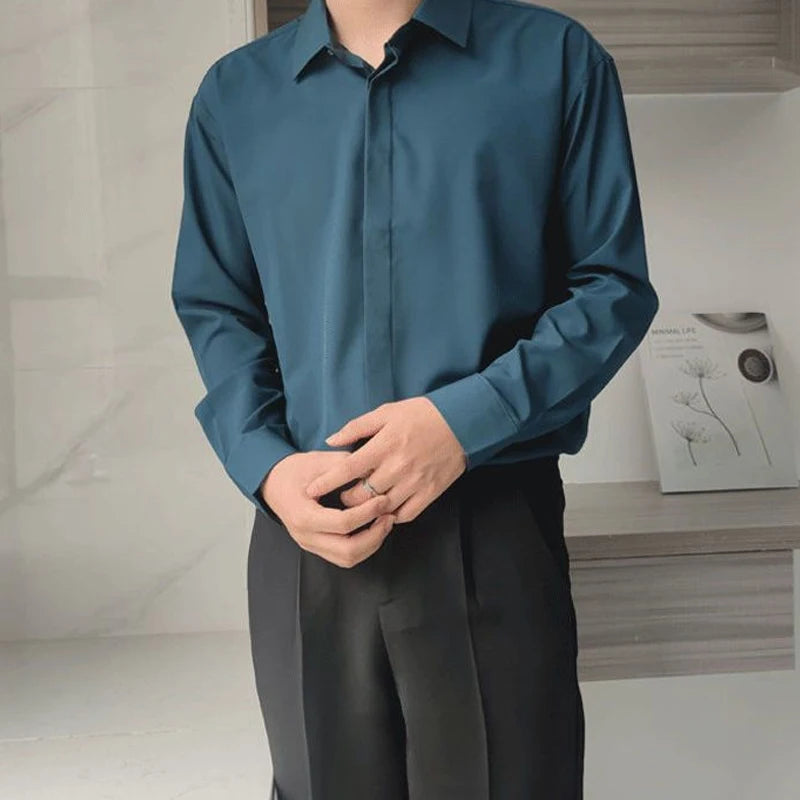 Chemises décontractées de bureau à col rabattu, style estival