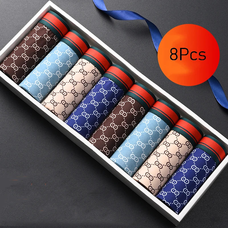 lot boxers homme sexy imprimés grande taille respirants 8 pieces .