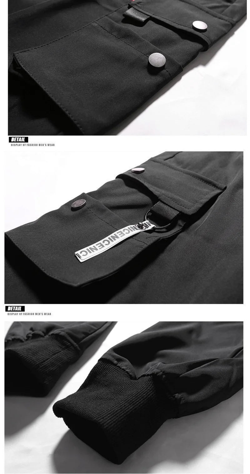 Pantalon jogging homme – Ample, multi-poches, cordon de serrage, streetwear, fitness et plein air