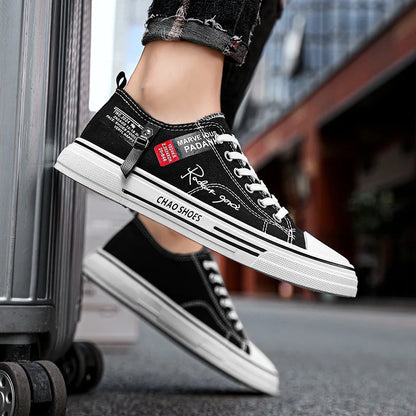 Chaussures Sport Homme Toile Respirante, Sneaker Basses Noires, Style Tendance .