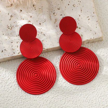 Boucles d’Oreilles Femme – Style Trio Circle, Élégantes & Tendance pour Tenues de Fête