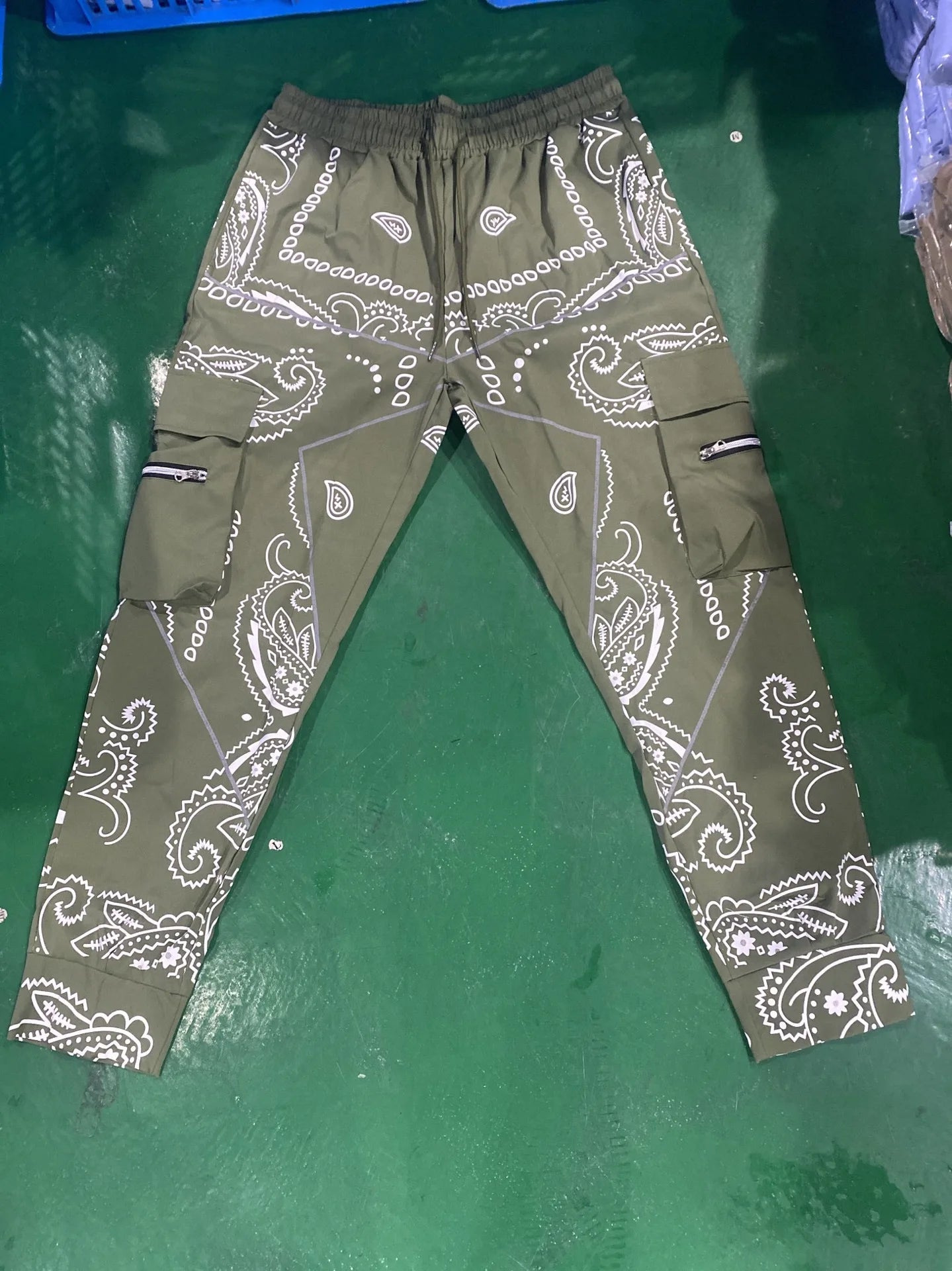 Pantalon Cargo Homme Imprimé Tendance, Coupe Ample, Mode Streetwear 4 Saisons.