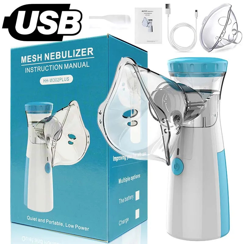 Nébuliseur médical silencieux portable à mailles, mini inhalateur enfant .