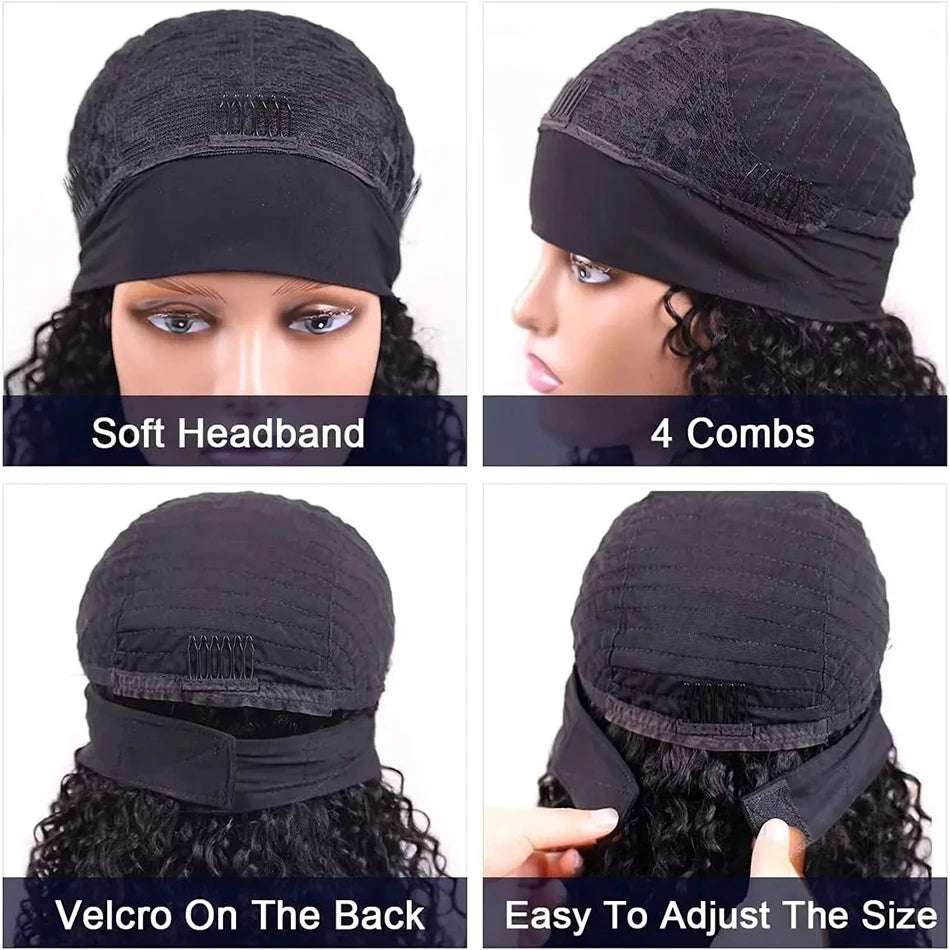 Perruque Cheveux Humains Remy – Crépus Bouclés Sans Colle