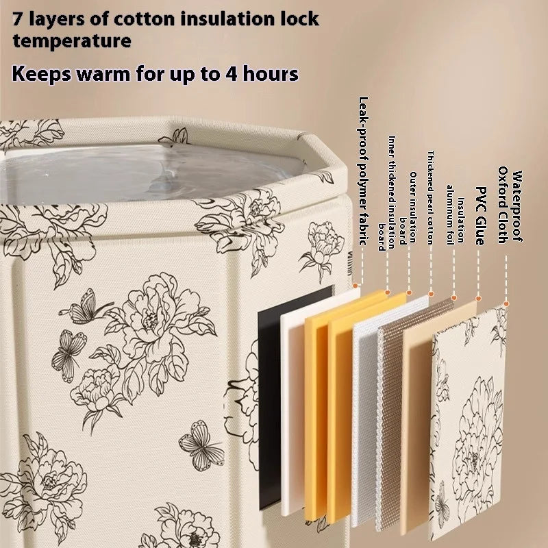 Baignoire de Trempage pour Pieds – Portable et Pliable, Au-dessus du Genou, Bien-être à Domicile, Facile à Déplacer, Sac de Trempage Simple et Chaud pour l'Hiver