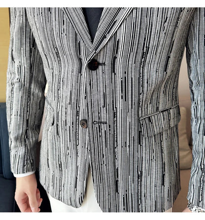 Blazer homme luxe à carreaux, Slim Fit, style britannique – Mariage & affaires .