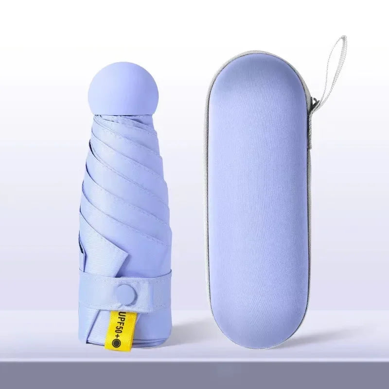 Mini Parasol de Protection Solaire UV Compact – Parapluie de Poche Ultra Léger, Idéal pour Jours Ensoleillés, Cadeau Capsule de Voyage