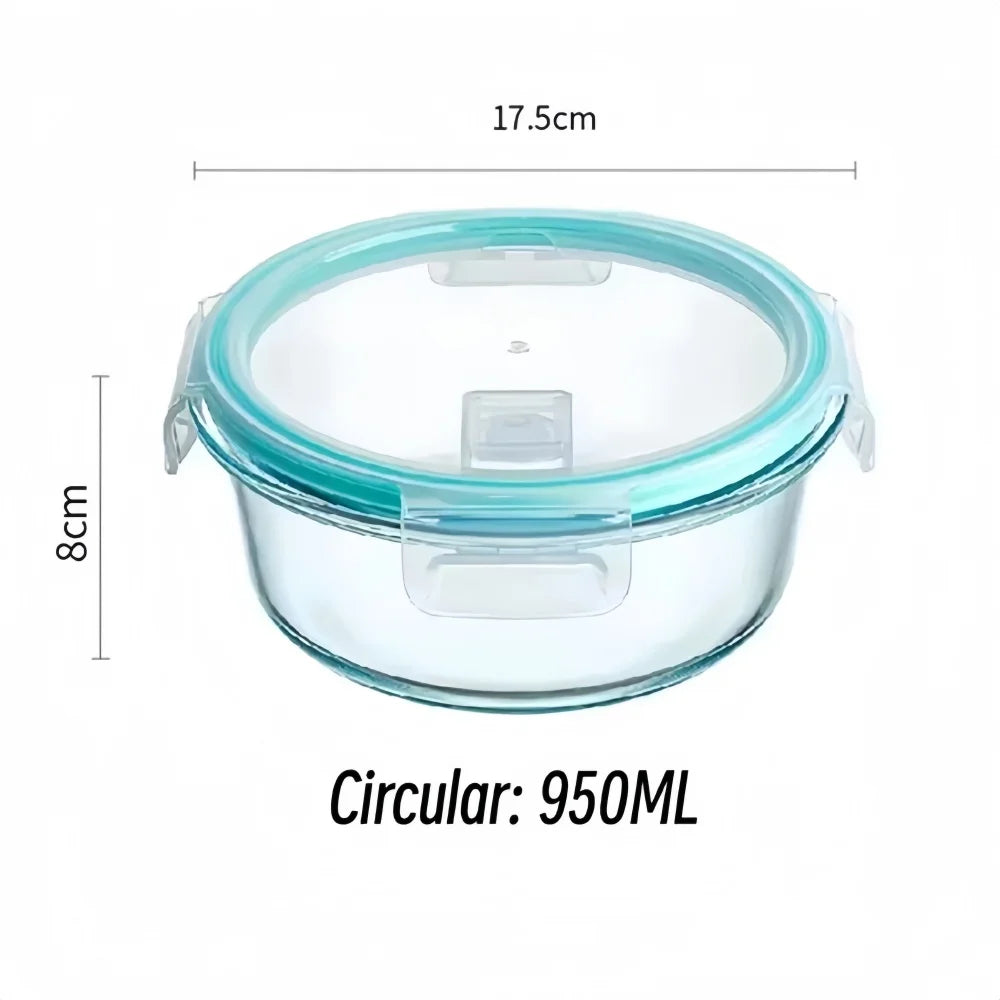 Boîtes hermétiques en verre – Préparation repas, boîte à déjeuner, Bento, réutilisable, compatible micro-ondes et lave-vaisselle