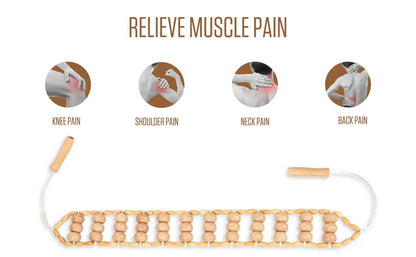 Rouleau de Massage Bois – Soulagement Musculaire, Sculpture du Corps .