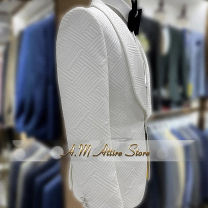 Costume Homme 3 Pièces Rayé – Blazer, Gilet et Pantalon Noir, Sur-Mesure, Idéal Mariage, Banquet et Événements d'Affaires, Robe de Smoking Élégante