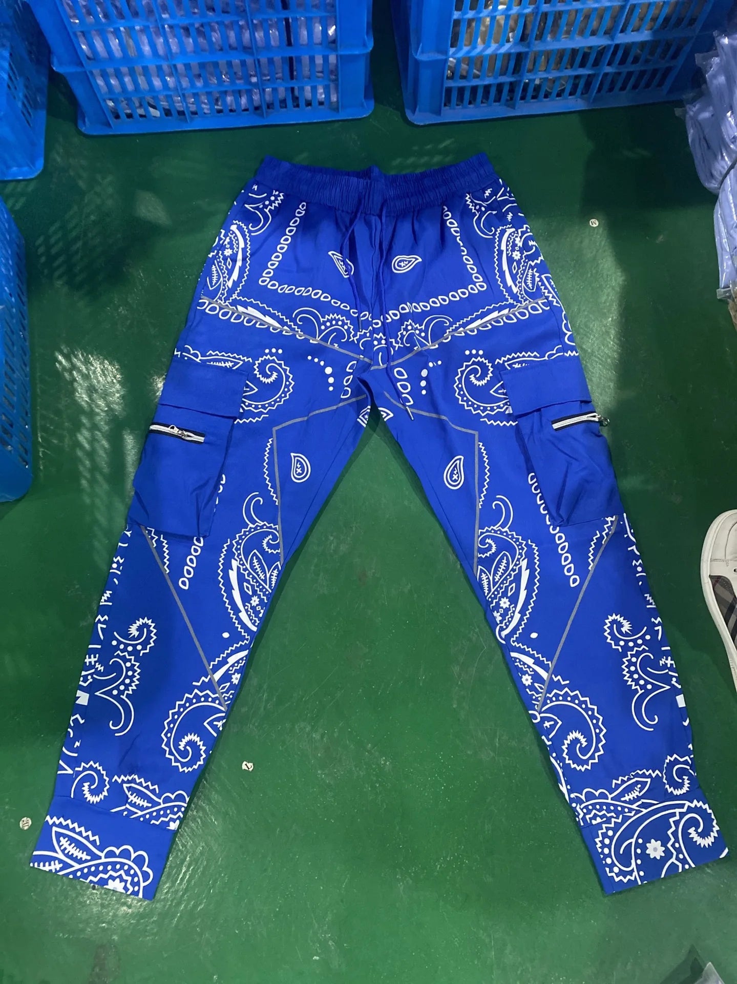 Pantalon Cargo Homme Imprimé Tendance, Coupe Ample, Mode Streetwear 4 Saisons.