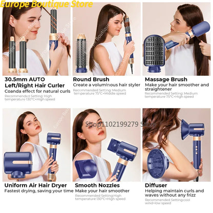 Sèche-cheveux 7 en 1 brosse ionique haute vitesse