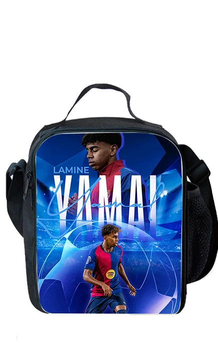 Sac à dos football Lamine Yamal, enfant, 1/3 pièces : sac d’école, sac déjeuner, trousse .