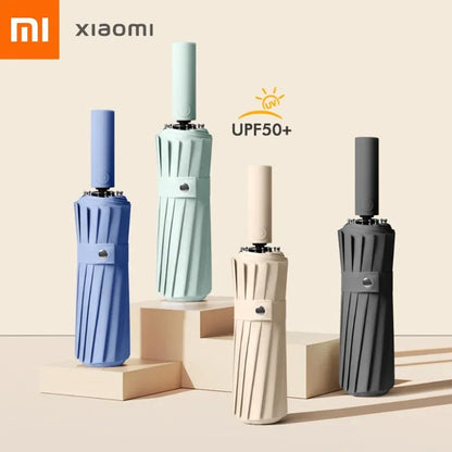 Parapluie Xiaomi Youpin double couche anti-vent, 16 côtes, protection UV, pluie et soleil