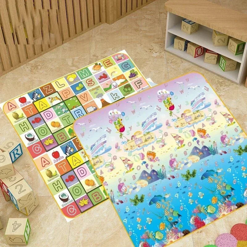 Tapis de jeu bébé 1 cm épaisseur – Mousse EPE non toxique – Tapis pliable sécurisé pour rampe, gym et activités – Tapis enfant confortable et durable