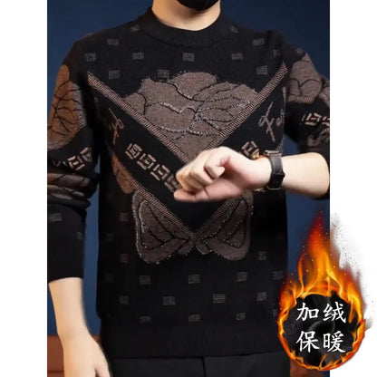 Vêtement homme automne-hiver, pull velours haut de gamme