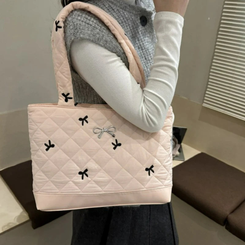 Sac à bandoulière femme – Matelassé, simple, polyvalent, nouvelle mode, grande capacité, texture douce