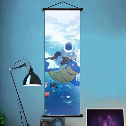 Pokémon Squirtle, Wartortle, Blastoise – Scènes dynamiques, impressions vives, détails audacieux – Pour fans de type Eau Power