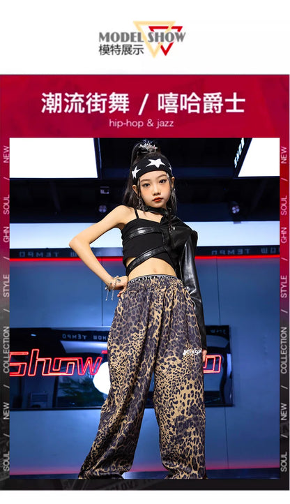 Vêtements Hip Hop Fille, T-shirt Court et Pantalon Cargo .