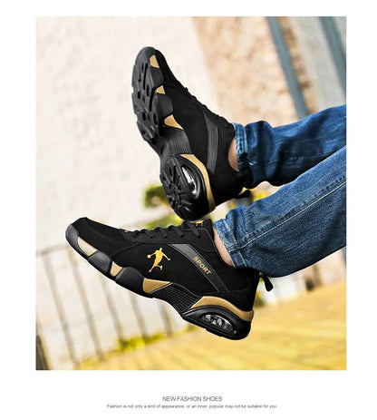 Baskets running homme cuir & maille, confort, extérieur, jogging .