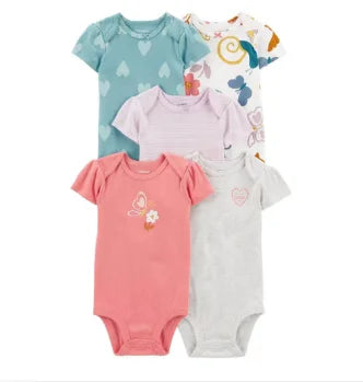 Combinaison bébé été coton, 5 pièces, dessins animés