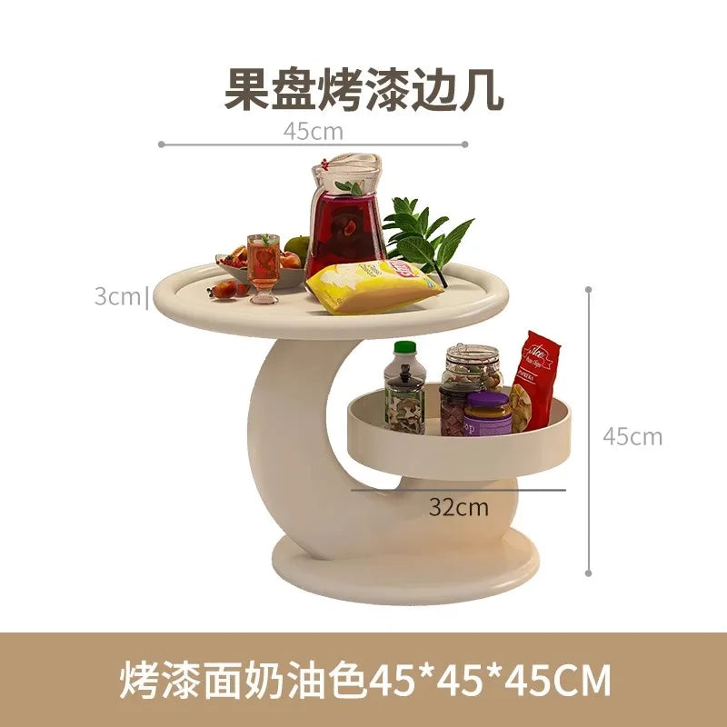 Table basse blanche Simple, peu encombrante, minimaliste, mobile, italienne, esthétique, meubles de luxe en bois ;