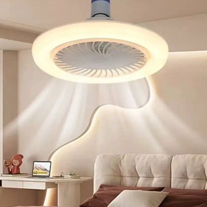 Ventilateur de plafond LED moderne – Lumière dimmable 3 vitesses avec minuterie, moteur DC, pour salon/chambre/bureau