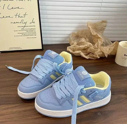 Baskets couple résine mandarine, couleurs dopamine, tendance casual