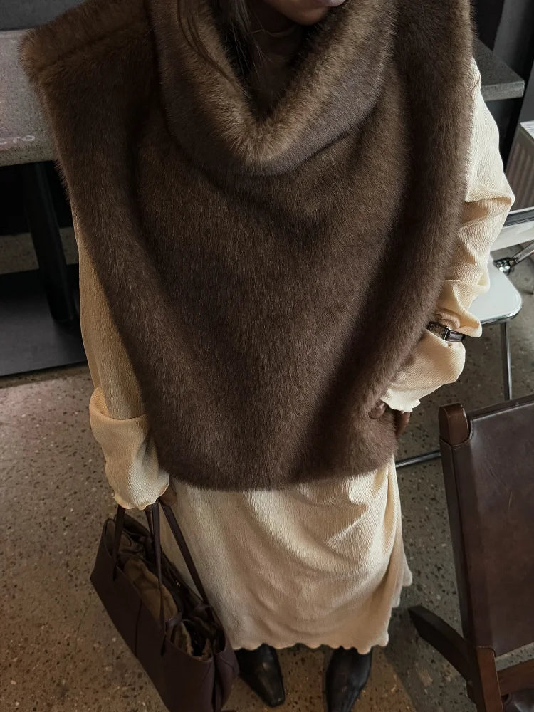 Gilet Luxe Femme – Coupe Ample Mode Hiver