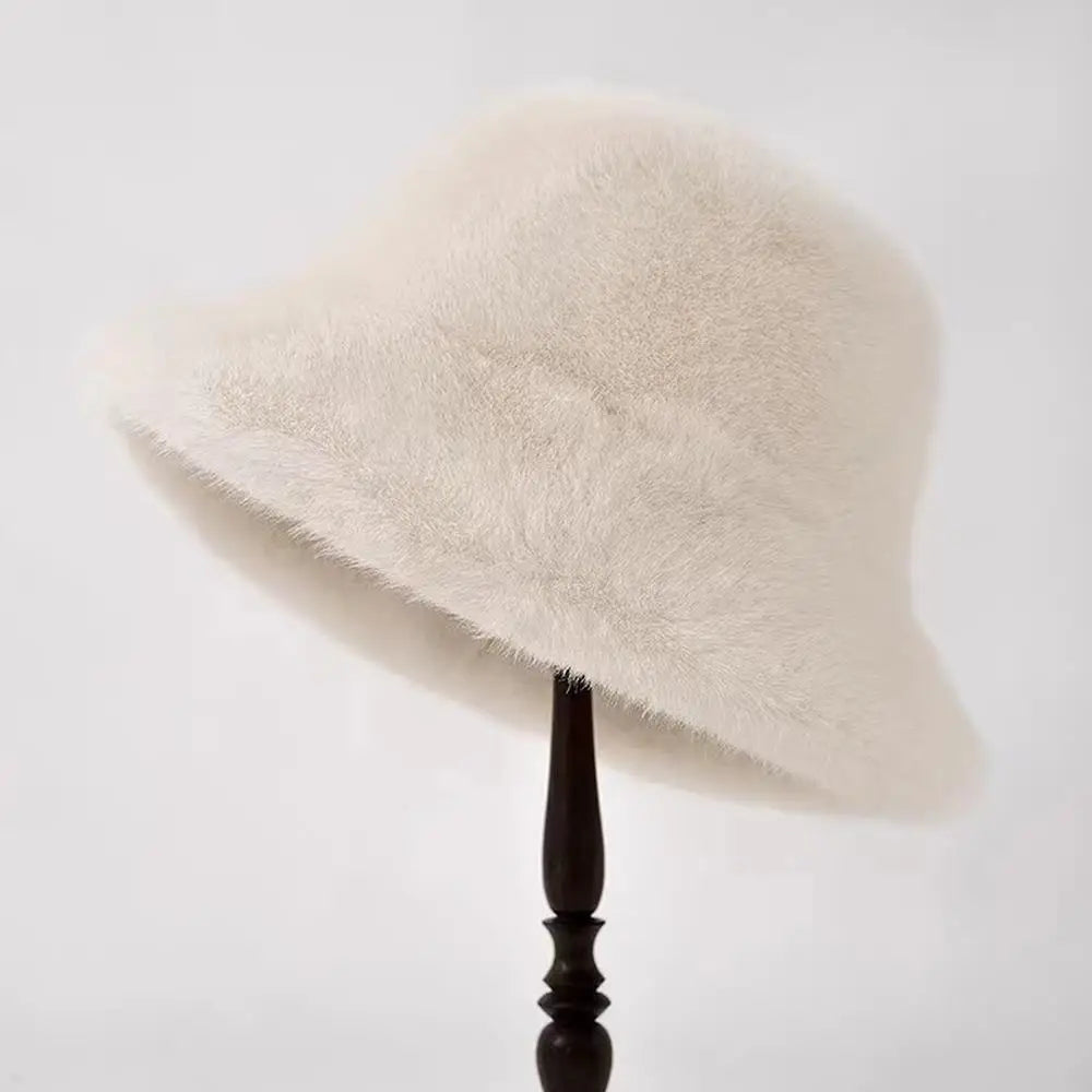 Chapeau de Pêcheur en Polaire pour Femmes – Casquette Seau Coupe-Vent avec Cache-Oreilles Chauds, Style Classique, Couleur Unie, Mode décontractée pour l'Extérieur