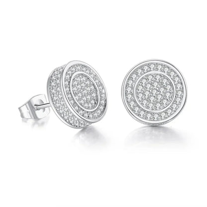 YIKOOLIN Boucles d’Oreilles Hip-Hop – Couleur Or, Cristal Brillant, Bijou Homme Tendance
