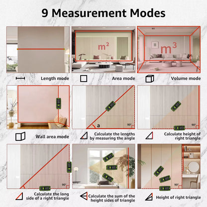 Double télémètre laser 120/200m – numérique, faisceau rouge, angle, écran LCD