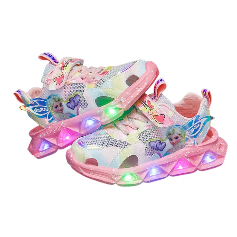 Sandales sport enfants Frozen dessin animé, mesh respirant, antidérapantes