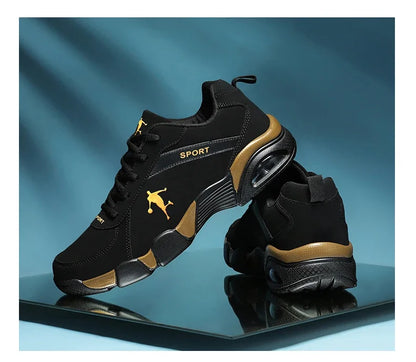 Baskets running homme cuir & maille, confort, extérieur, jogging .