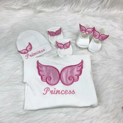 Barboteuse Bébé Jetable avec Nom, Ailes d'Ange, Sortie de Maternité .