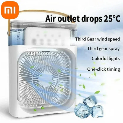 Xiaomi Ventilateur 3-en-1 Portable avec Veilleuse LED, Refroidisseur d'Air réglable pour Maison et Bureau .