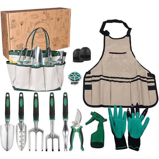 Ensemble d'Accessoires Jardinage 13 Pièces  – Kit Complet de Plantation et Garniture pour Jardin Extérieur