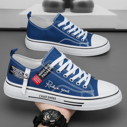 Chaussures Sport Homme Toile Respirante, Sneaker Basses Noires, Style Tendance .