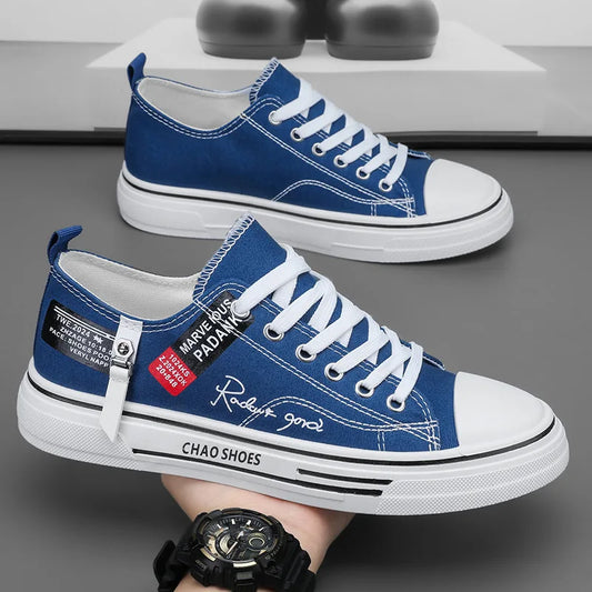 Chaussures Sport Homme Toile Respirante, Sneaker Basses Noires, Style Tendance .