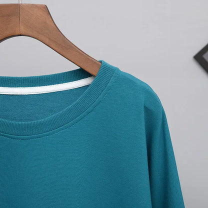 T-shirt femme noir ample graphique, style Kpop, streetwear élégant anime .