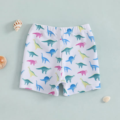 Maillot de bain pour petits garçons de 1 à 4 ans, short imprimé dinosaure/requin
