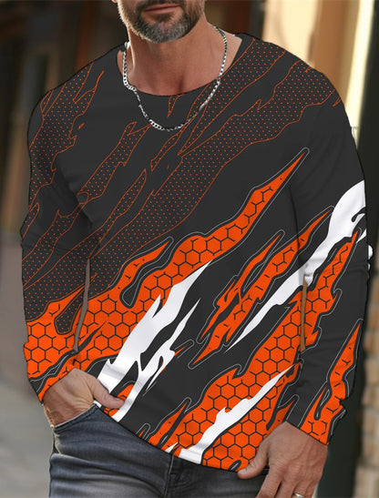 Men's round neck T-shirt, 3D printing, high definition